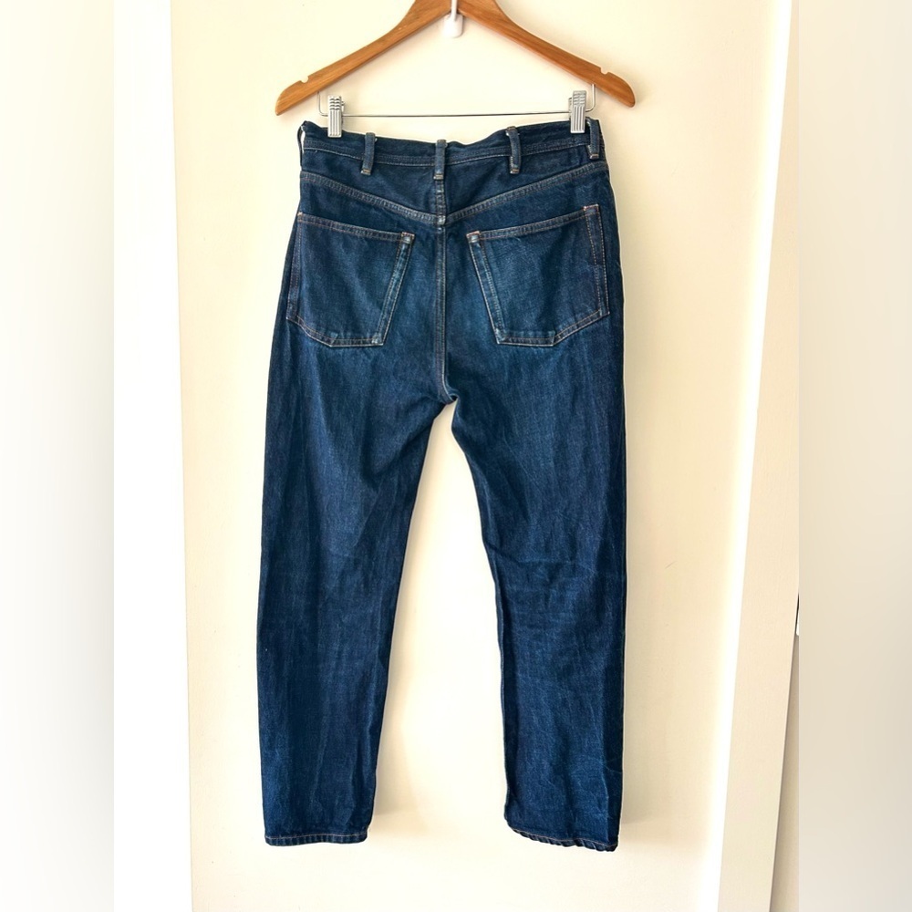 ACNE STUDIOS Bla Konst Made in Italy Log Indigo Denim Jeans - Picture 3 of 8